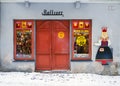 TALLINN, ESTONIA - JANUARY 1: Showcases the gift shop on the street in the old town of January 1, 2016 in Tallinn