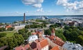 Tallinn Estonia port and old town. Royalty Free Stock Photo