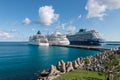 Cruise ships in port of Tallinn, Estonia. Royalty Free Stock Photo