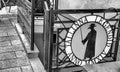 TALLINN, ESTONIA - JULY 2ND, 2017: Tallinna Legendid entrance in the old town. Sign with plague doctor wearing plague mask Royalty Free Stock Photo