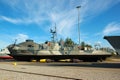 Tallinn, Estonia - July 8, 2017: Patrol boat P421 Suurop, originally Finnish minesweeper, in Estonian Maritime Museum at