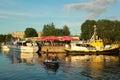 Tallinn, Estonia - July 8, 2017: Seaside summer cafes in Kalarand district, a popular waterfront beach and promenade in historical