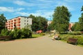 Tallinn, Estonia - July 8, 2017: Soviet-style five-storey residential houses in Pelgulinn, a subdistrict of Pohja-Tallinn