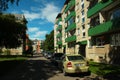 Tallinn, Estonia - July 8, 2017: Soviet-style five-storey residential houses in Pelgulinn, a subdistrict of Pohja-Tallinn