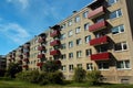 Tallinn, Estonia - July 8, 2017: Soviet-style five-storey residential houses in Pelgulinn, a subdistrict of Pohja-Tallinn