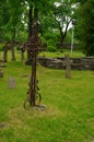 Graves at old cemetery of St. Brigitta convent in Pirita region, Tallinn, Estonia Royalty Free Stock Photo