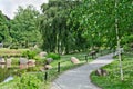 Fragment of a nature corner in the Kadriorg park in the city of Tallinn, Estonia