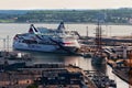 Tallinn, Estonia - June 16, 2016: A view of a huge cruise ship moored in the port