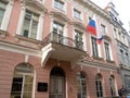 TALLINN, ESTONIA. The building of Embassy of the Russian Federation in Estonia, Pikk Street, 19