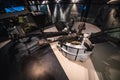 TALLINN, ESTONIA - November 02, 2019: War gun. It is located in Seaplane Harbour Lennusadam museum Royalty Free Stock Photo