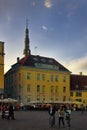 Guildhall square is considered center of Tallinns Old town Royalty Free Stock Photo