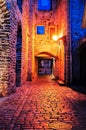 Medieval street St Katarina St. Catherine Passage at dawn