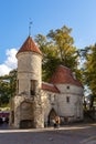 Tallinn, Estonia - 28 September 2022: Walls and towers of old town