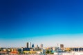 Tallinn, Estonia. Skyline Of Tallinn, Blue Sky At Sunrise, Estonia