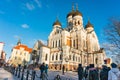 Tallinn, Estonia -01.05.20: St. Alexander Nevsky Cathedral - Stavropegial Cathedral Orthodox Cathedral Church in Vyshgorod, Royalty Free Stock Photo