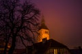 TALLINN, ESTONIA: St. Nicholas ` Church, Niguliste kirik. Night landscape with lighting Royalty Free Stock Photo