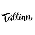 Tallinn lettering text font. Travel agency typography banner. Souvenir, magnet, t-shirt, poster design. Vector