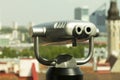 Tallinn panoramic view metal coin operated binocular