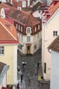 Rain in Tallinn City Royalty Free Stock Photo