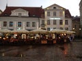 Tallinn Restaurants old town evening Royalty Free Stock Photo