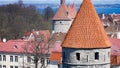 Tallinn skyline, Estonia. Aerial view of Tallinn. Tallinn old town, Estonia.