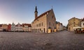 Tallinn Town Hall and Raekoja Square in the Morning, Tallinn Royalty Free Stock Photo