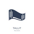 Tallit icon. Trendy flat vector Tallit icon on white background