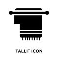 Tallit icon vector isolated on white background, logo concept of