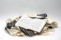 Tallit and siddur, isolated