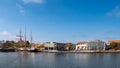 Tallship in harbour of market town Thisted in Nordjylland, Denmark