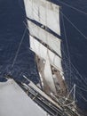 Tallship squarerigger sailing, climbing the mast, views from the best place on earth