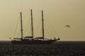 Tallship at sunrise Royalty Free Stock Photo