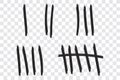 Tally mark count Prison wall sticks lines counter Vector illustration