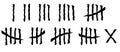 set of tally mark count lines isolated. 3D Illustration.