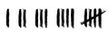 Tally marks count or prison wall sticks lines counter.