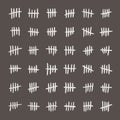 Tally marks vector collection