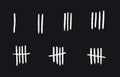 Tally marks vector set