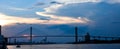 Talmadge Memorial Bridge, Savannah, GA. Royalty Free Stock Photo