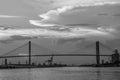 Talmadge Memorial Bridge, Savannah, GA. Royalty Free Stock Photo