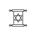Talmud outline icon. Element of religion sign for mobile concept and web apps. Thin line Talmud outline icon can be used for web