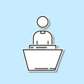 Talmud sticker icon. Simple thin line, outline of religion icons for ui and ux, website or mobile application