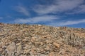 Talus of sharp stones