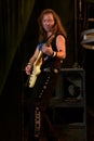 The Iron Maiden during the concert, the guitarist Dave Murray
