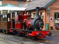 Steam Engine train at the station, Talylln Railway,  Tywyn Wales UK Royalty Free Stock Photo