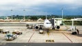 TAM Airlines Airbus 320 Parked at Airport in Brasilia, Brazil Royalty Free Stock Photo