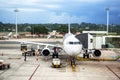 TAM Airlines Airbus 320 Parked at Airport in Brasilia, Brazil