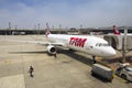 TAM Airlines Airbus 320 Parked at Brasilia International Airport, Brazil Royalty Free Stock Photo