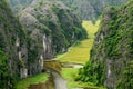 Tam Coc - Bich is a popular tourist destination near the city of Ninh Binh in northern Vietnam. Royalty Free Stock Photo
