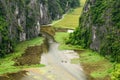 Tam Coc - Bich is a popular tourist destination near the city of Ninh Binh in northern Vietnami Royalty Free Stock Photo