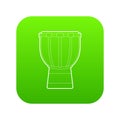 Tam tam icon green vector